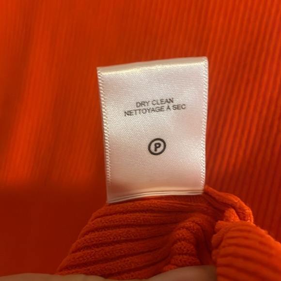 A.L.C Vance Dress Women’s Size XL Mini Ribbed Knit Tangerine Orange - Picture 11 of 11